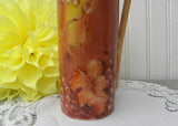 Vintage Hand Painted Autumn Fall Currents Vase Pitcher