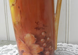 Vintage Hand Painted Autumn Fall Currents Vase Pitcher