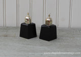 Vintage Black Depression Glass Salt and Pepper Shakers