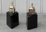 Vintage Black Depression Glass Salt and Pepper Shakers