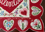 MWT Rare Vintage Carl Tait Vintage Be My Valentine Heart Handkerchief