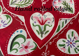 MWT Rare Vintage Carl Tait Vintage Be My Valentine Heart Handkerchief