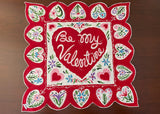 MWT Rare Vintage Carl Tait Vintage Be My Valentine Heart Handkerchief