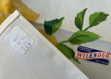 Unused Vintage Wilendur Yellow Royal Rose Tea Towel with Tag