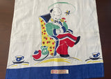 NWT Vintage Broderie Snoozing Grandpa Tea Towel