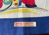 NWT Vintage Broderie Snoozing Grandpa Tea Towel