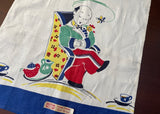 NWT Vintage Broderie Snoozing Grandpa Tea Towel