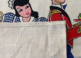 NWT Vintage Whimsical Paragon Maid and Bell Boy Tea Towel
