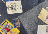 Unused Vintage Wilendur Liquor Labels Charcoal Tea Towel