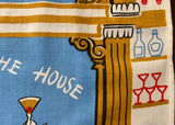 Vintage Simtex Baker Davis One On The House Bar Tea Towel