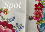 NWT Broderie Roses Tulips Lily of the Valley Tea Towel