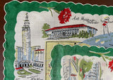 Vintage Souvenir Handkerchief Ohio State Map