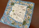 Unused Vintage Souvenir Handkerchief Arizona State Map