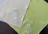 Set of 4 Vintage United States Navy Silk Souvenir Handkerchiefs