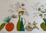 Vintage 1950's Mid Century Modern Tablecloth