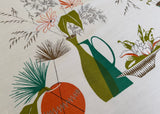 Vintage 1950's Mid Century Modern Tablecloth