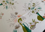 Vintage 1950's Mid Century Modern Tablecloth