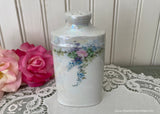 Vintage Hand Painted Talcum Powder Shaker Pink Roses and Violets