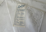 Unused Vintage Linbro Linen Embroidered Placemats and Napkins Set