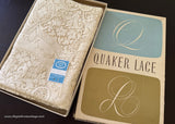 Vintage Boxed Quaker Lace Embassy  Oval Tablecloth