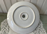 Vintage Hand Painted Violets Handled Tidbit Sweets Serving Dish