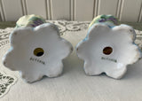 Vintage Hand Painted Purple Violets Salt and Pepper Shakers