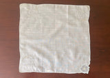 Unused Madeira Embroidered Cutwork Linen Handkerchief Florette