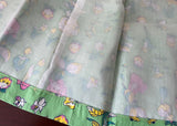 Vintage Apron with Anthropomorphic Pink Roses and Flowers