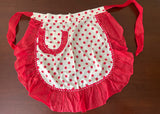 Vintage Red and White Polka Dot Kitchen Apron