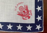 Vintage U.S. Army Souvenir Emblem Handkerchief