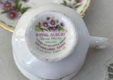 Vintage Royal Albert September Michaelmas Daisy Miniature Teacup and Saucer