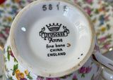 Vintage Princess Anne Chintz Wildflowers Teacup and Saucer