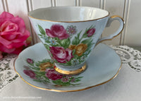 Vintage Lefton China Pink Yellow Rose Daisy Teacup and Saucer
