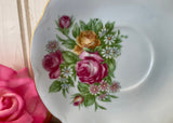 Vintage Lefton China Pink Yellow Rose Daisy Teacup and Saucer