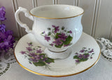 Vintage Elizabethan Dorset Purple Violet Teacup and Saucer