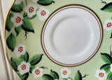 Vintage Royal Albert White Spring Blossoms Green Teacup and Saucer