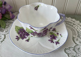 Vintage Shelley Purple Cottage Violets Teacup and Saucer