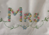 Vintage NIP Mr and Mrs Floral Embroidered Pillowcase Set