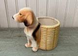 Vintage Brinn's Mother Beagle Dog with Puppy Planter Vase