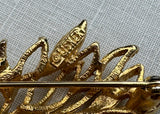 Vintage Lisner Sheath of Wheat tied with Ribbon Brooch