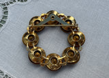 Vinge Weiss Rivoli Watermelon Round Brooch