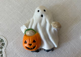 Vintage Fun World Ghost Trick or Treater with Pumpkin Pail Pin
