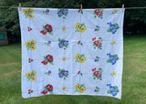 Vintage Wilendur Rosemead Wild Flower and Fruit Tablecloth