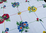 Vintage Wilendur Rosemead Wild Flower and Fruit Tablecloth
