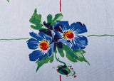 Vintage Wilendur Rosemead Wild Flower and Fruit Tablecloth