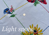 Vintage Wilendur Rosemead Wild Flower and Fruit Tablecloth