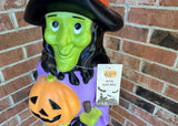 NWT Cracker Barrel Halloween Witch and Pumpkin Blow Mold