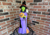 NWT Cracker Barrel Halloween Witch and Pumpkin Blow Mold