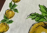Unused Parisian Prints Linen Yellow Apples Fruit Tea Towel