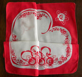 Vintage Handkerchief Folds into a Valentines Heart - The Pink Rose Cottage